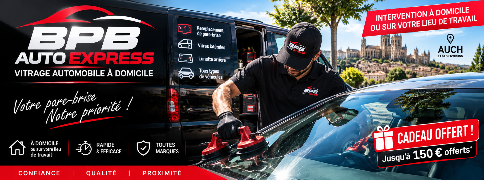 BPB Auto Express — Votre pare-brise, notre priorité, intervention à domicile ou sur votre lieu de travail